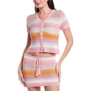 Pink and Orange Crochet Bikini Set